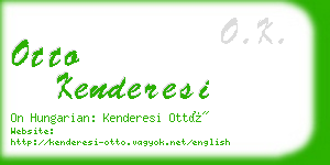 otto kenderesi business card